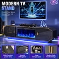 thumbnail image 6 of Blotout 70.9" Fireplace TV Stand with 40" Electric Fireplace, LED Lights, Storage Cabinet for TVs Up to 90", Modern Entertainment Center, 6 of 8