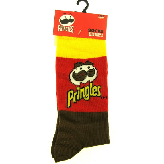 One Pair of Pringles Crew Socks for Men Shoe Sizes 6 - 12
