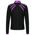 thumbnail image 1 of Doomiva Kids Girls Figure Skating Rhinestones Jackets Athletic Jacket Sweatshirts Ice Skating Gym Training Tops Purple 8, 1 of 5
