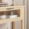 thumbnail image 4 of Entryway Table with 2 Drawers Storage Shelve , Narrow Console Table with Glass-Front Drawers,for Entryway Farmhouse Hallway Tables,Beige, 4 of 5