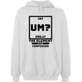 thumbnail image 2 of OXI Hoodie Sweatshirt - Um The Element of Confusion, Basic Casual Hoodie for Men's and Women Fleece Hoodie Long Sleeve - White Large, 2 of 3