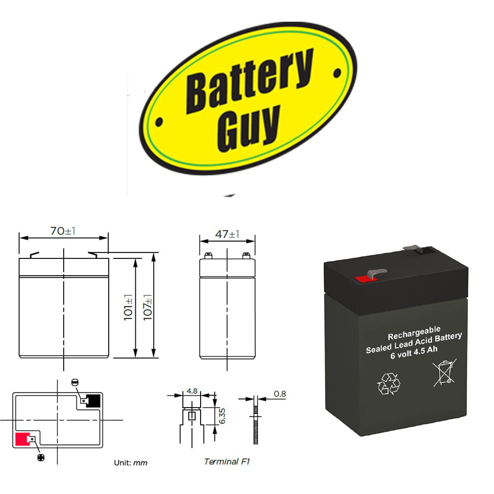 BatteryGuy Battery BG-645F1-6V 4.5AH Replacement for Nellcor N-600x Oximax Pulse Oximter Battery 