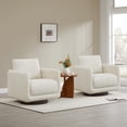thumbnail image 5 of CHITA Swivel Accent Chair Armchair with Back Cushion,Fabric in Pearl White, 5 of 12