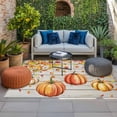 thumbnail image 2 of Weeping Pumpkin Fall Outdoor Rug for Patio/Deck/Porch, Non-Slip Large Area Rug 6 x 9 Ft, Thanksgiving Maple Leaves Wood Indoor Outdoor Rugs Washable Area Rugs, Reversible Camping Rug Carpet Runner, 2 of 8