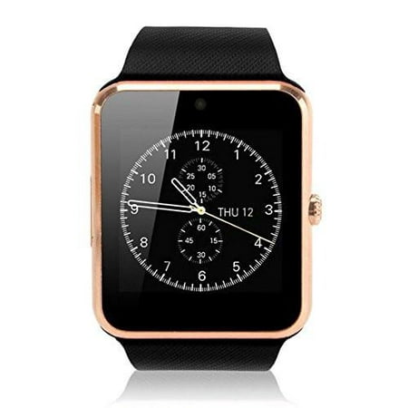 Amazingforless Gold Bluetooth Smart Wrist Watch Phone mate for Android Samsung HTC LG Touch Screen with (Best Smartwatch For Samsung S8)