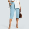 thumbnail image 5 of YDDIAN Capris for Women Plus Size Summer Stretch High Waisted Capri Pants Cropped Business Work Pants Casual Petite Slacks Yoga Pants with Pockets Light Blue XXL, 5 of 7