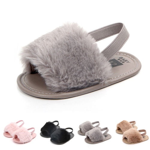 fluffy girl slippers