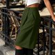 thumbnail image 4 of Neewe Bermuda Shorts for Women Summer Dressy Casual Elastic High Waisted Button Wide Leg Knee Length Shorts with Pockets, 4 of 7