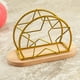 thumbnail image 5 of Porta Servilletas Moderno de Metal para Mesa de Cocina | Construcción de Hierro | Diseño Vertical que Ahorra Espacio | Acabado Mate | Compatible con Servilletas de Cóctel y Cena | Negro y Dorado, 5 of 6