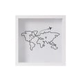 thumbnail image 1 of veasfak Shadow Box Frame Compact Top Loading Display Case for Artworks Cards Tickets white 20x20cm, 1 of 9