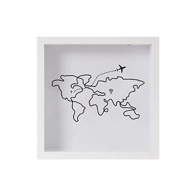 veasfak Shadow Box Frame Compact Top Loading Display Case for Artworks Cards Tickets white 20x20cm