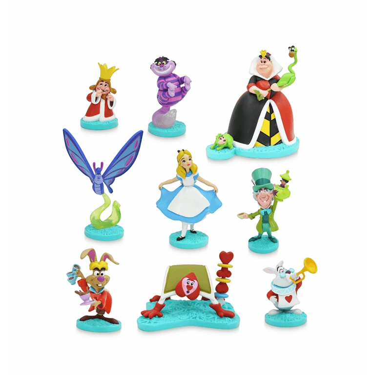 Disney 70th Alice in Wonderland Deluxe Figurine Play Set New
