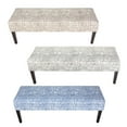 thumbnail image 2 of Sole Designs Kaya Sediment Trim Upholstered Classic Long Bench - Espresso Legs black / off-white, 2 of 5