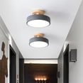 thumbnail image 4 of Matsuzay La cautivadora luz de techo rosa brinda calidez Espacios acogedores con elegante montaje empotrado de madera Iluminación y accesorios gris, luz tricolor, 4 of 6