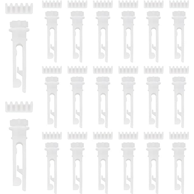 20 Pcs Tringles pour Stores Verticaux + 20 Pcs Peignes pour Stores Verticaux, Kit de Remplacement de Peigne et Tringle pour Stores Verticaux, Accessoires de Rideaux de Support pour Stores Verticaux