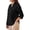 Black, variant on Womens Tops Trendy Solid Color Collar Button Front Cottonblend Ribbed Tops for Women,Army Green,L