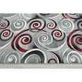 thumbnail image 3 of Handcraft Rugs HR Spiral/Swirls Modern Contemporary Hand Carved Area Rug 3-D effect Red - 5' x 7', 3 of 5