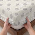 thumbnail image 3 of Twin Sze Fitted Sheet Set - Polka Dot 2 Piece Bedding Sets 16" Deep Pocket Fitted Sheet with 1 Pillowcase, Grey Modern Geometric Vintage Spots Brushed Microfiber Hotel Luxury Bed Sheets, 3 of 9