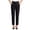01# Black, variant on Cotton Casual Pants for Women Elastic Waist Solid Color with Pockets Stretchable Adjustable Summer -Leg Exterior Pocket Full Length Flat Front High Rise Trousers Work Outdoor XL-5XL