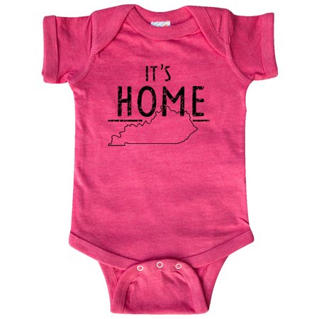 

Inktastic It s Home- State of Kentucky Outline Distressed Text Gift Baby Boy or Baby Girl Bodysuit