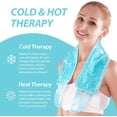 thumbnail image 6 of NEWGO Neck Ice Pack Wrap with Strap and Soft Plush Lining Cold Pack for Neck Pain Relief, Cool Reusable Freezer Gel Pad for Neck Injuries Swelling 24.8" x 4.13"- Blue, 6 of 8