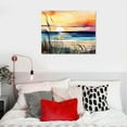 thumbnail image 4 of Nawypu Sunset Beach Canvas Wall Art 4Pcs Abstract Coastal Seaside Landscape Paintings Decor Watercolor Tropical Nature Ocean Seascape Prints Pictures Artwork for Living Room Bathroom Decoration, 4 of 4