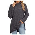 thumbnail image 1 of WEAIXIMIUNG Chandails pour Femmes Manches Longues Col Rond Sweat Léger Tunique Décontractée, 1 of 8
