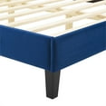 thumbnail image 4 of Modway Current Modern Performance Velvet King Platform Bed in Navy, 4 of 12