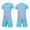 Blue, variant on ITSAME Girls Football Training Outfits Breathable V-Neck Top and Shorts Set Kids Soccer Uniform 2-Piece Red Size 6