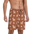 thumbnail image 2 of Balery Cute Poodle Dog Pantalones cortos de pijama de punto de algodón para hombre con cinturilla y bolsillos-4X-Large, 2 of 6