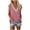 Pink, variant on gakvbuo Summer Tank Tops For Women 2024 V Neck Lace Floral Print Lace Patchwork Short Sleeve Loose Fit Shirts Tunics Blouses