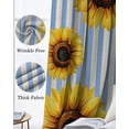 thumbnail image 3 of Yellow Sunflower Blackout Curtains for Bedroom Living Room Darkening Curtains 96 Inches Long Blue Beige Striped Beige Vintage Window Curtain 2 Panels Set Window Treatment Grommet Drapes 52"x96", 3 of 9