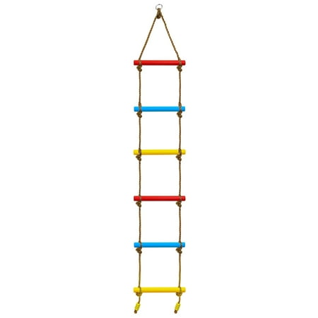 Climbing Rope Ladder with 6-Section Straps for Balance Playground Tree ...