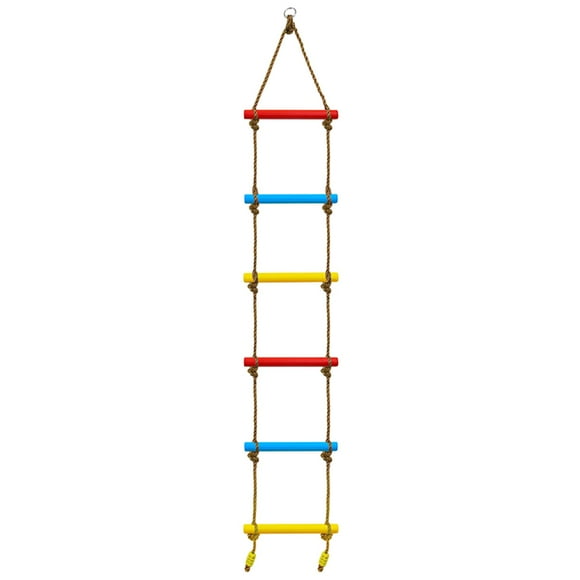 Escalera de cuerda para trepar con correas de 6 secciones para mantener el equilibrio en el parque infantil para niños y niñas Tizón