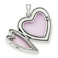 thumbnail image 2 of Sterling Silver Rhodium-plated 24mm Plain Heart Locket QLS303 (29mm x 24mm), 2 of 3