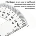 thumbnail image 4 of Multi-function Durable Measuring Drawing Tools Drafting Tools Plastic Transparent Angle Protractor Triangle Ruler Scale Ruler Set Square 03, 4 of 8