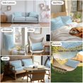 thumbnail image 6 of Abstract Waves Outdoor Pillow Covers Set of 2 Stripes Sky Blue Water Ripple Waterproof Throw Pillow Case Decorative Square Cushion Cover for Patio Couch Garden Balcony, 20"x12", 6 of 9