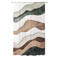 Abstract Wave Texture Sheer Curtains 108 Inch Long 1 Panel Vintage ...