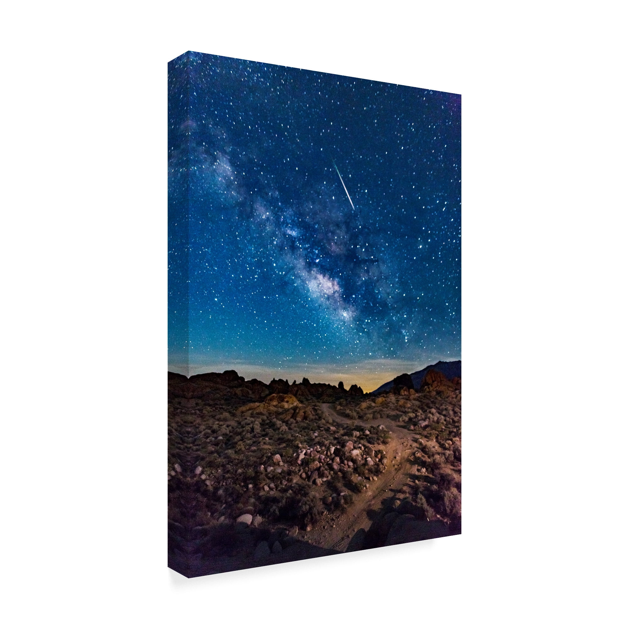 Trademark Fine Art 'Shooting Star With Milky Way' Canvas Art by American School