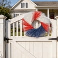 thumbnail image 7 of AZXY 17.71 Inch 4th of July Patriotic Wreath, Red White Blue Faux Pampas Grass Wreath, Fluffy Boho Americana Decor for Independence Day Memorial Day Front Door Indoor Outdoor, 7 of 7