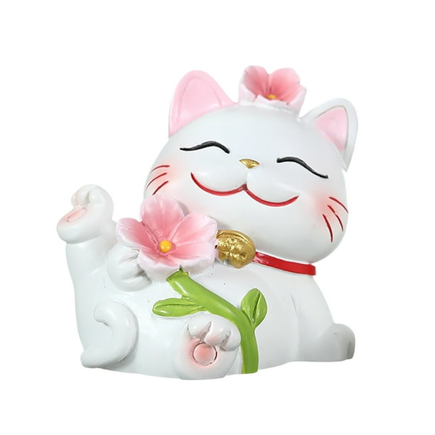 Pisexur Batería de cocina Lindo adorno de gato, adorno de madera para árbol de dinero, decoración para el hogar y la sala de estar. para la cocina del hogar