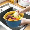 thumbnail image 4 of Vegetable Washing Basket, Fruit Draining Basket, Double Layer Plastic Veggie and Fruit Storage, Multi-purpose Kitchen Drainage Basket, 4 of 6
