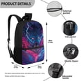 thumbnail image 3 of Uorisanigo School Bag Blue Lightning Wolf Backpack with Lunch Box Kids School Backpack Water Bottle Holder Pencil Case for Teen Boys Bookbag Elementary Preschool Rucksack 4 in 1, 3 of 7