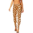thumbnail image 2 of Halloween Leggings For women Giraffe Print High Waist 4-Way Stretch Casual Trousers Athletic Pants, 2 of 4