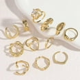 thumbnail image 5 of Chunky Gold Rings Set for Women Gold Stacking Knuckles Rings Set Accessorie Open Ring Boho Prom Costume Jewelry, 5 of 14