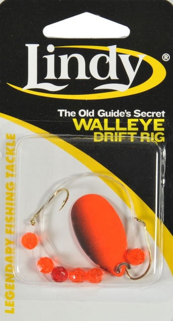 Lindy Old Guides Secret Drift Rig Fishing Lure Rig Orange Black 36 in.