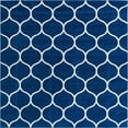 thumbnail image 3 of Unique Loom Trellis Frieze Collection Area Rug - Rounded (7' Square Navy Blue/Ivory), 3 of 7