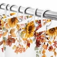 thumbnail image 6 of Shower Curtain 72"W x 84"L Fall Thanksgiving Pumpkin Sunflower Fabric Shower Curtains Set with Hooks Water Repellent Bathroom Curtains Machine Washable Bathroom Accessories, 6 of 6
