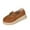 Brown, variant on Wensltd Brown Soled Loafers for Women Versatile Solid Color Spring and Fall Casual Shoes Slip on Loafers Black