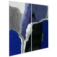thumbnail image 2 of Cobalt Abstract Driptych 36 in x 72 in Painting Art Prints, by Empire Art Set of 2, 2 of 5